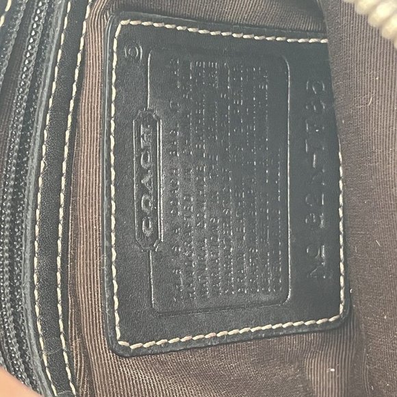 Vintage Coach G2K-7785 Hampton Black Leather Demi Baguette Handbag Purse - Picture 7 of 7